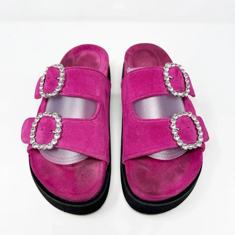 Maje pink suede